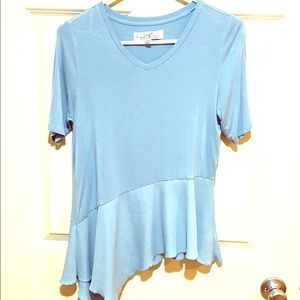 Light blue peplum top